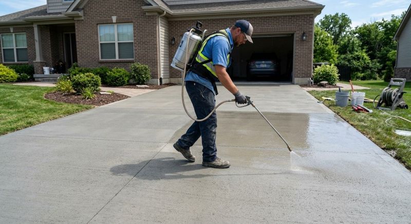 Concrete Driveway Refinishing in Frisco, TX