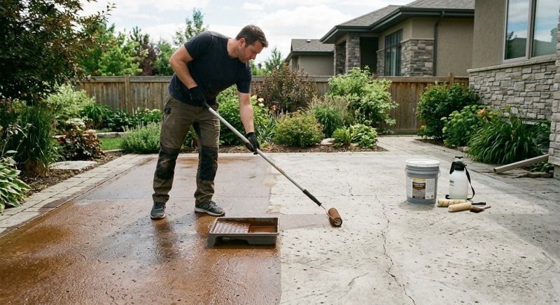 Concrete Driveway Staining in Frisco, TX