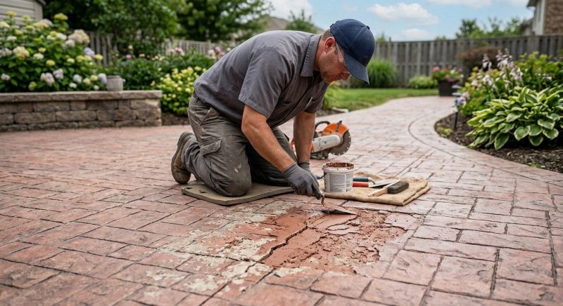 Decorative Concrete Repair in Edmond, OK