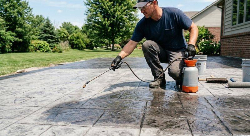 Stained Concrete Installation in Fort Worth, TX