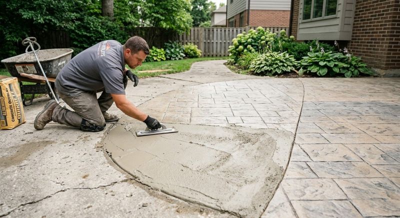 Stamped Concrete Installation in Fort Worth, TX
