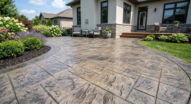 Stamped Concrete Patio Installation in Fort Worth, TX