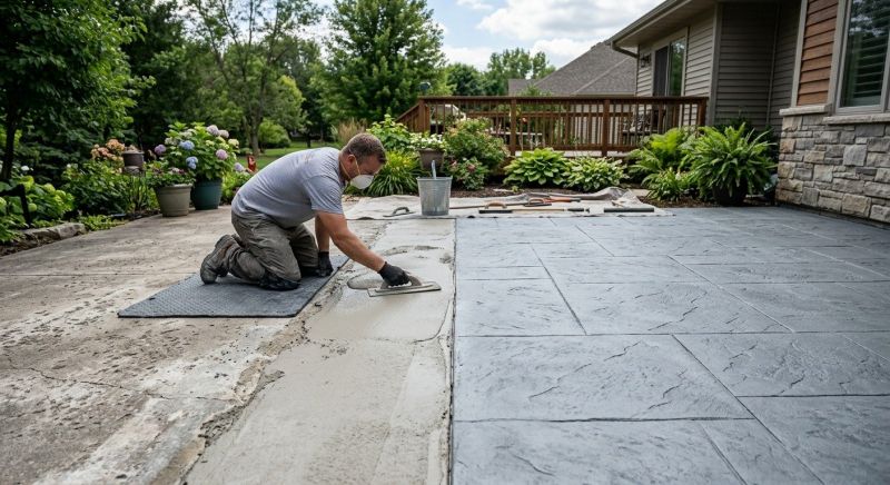 Stamped Concrete Replacement in Dallas, TX