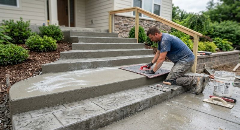 Textured Concrete Installation in Frisco, TX